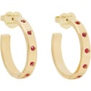Ruby/Gold Hoops