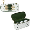 image:imagekate spade new york Womens Golf Set 3 Wooden Tees and 3 Balls with Zipper Pouch Gold Clasp Secures to Golf Bag Lexington Dot