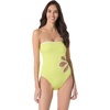 image:imagekate spade new york Womens Petal Cut Out Bandeau One Piece SwimsuitNappa Cabbage