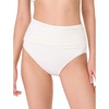 image:imagekate spade new york Womens Solid Shirred High Waist Bottom Cream Medium