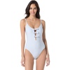 image:imagekate spade new york Womens Triple Tie One Piece SwimsuitDiamond Blue