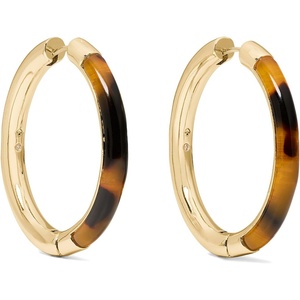 image:imageKate Spade New York Brass Interlock Hoop EarringsTortoise