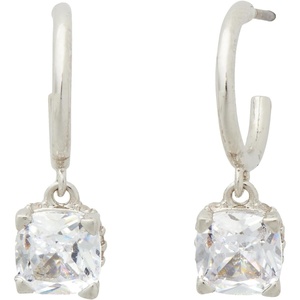 image:imageKate Spade New York Little Luxuries 6mm Square HuggiesClearSilver