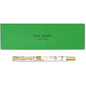 image:imagekate spade new york Black Ink Ballpoint Pen with Reusable Gift Box Professional Office Pen for Women Accepts Standard Refills Joyful Garden