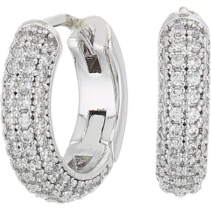image:imagekate spade new york Brilliant Statements Pave HuggiesClearSilver