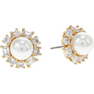 image:imagekate spade new york Candy Shop Pearl Halo StudsCreamGold