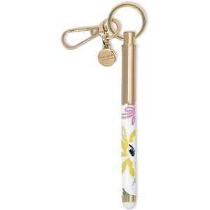 image:imagekate spade new york Colorful Metal Ink Pen Key Fob Black Ink Ballpoint Keychain Pen Joyful GardenJoyful Garden