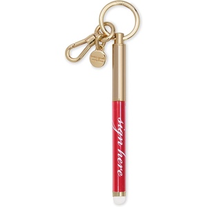 image:imagekate spade new york Colorful Metal Ink Pen Key Fob Black Ink Ballpoint Keychain Pen Joyful GardenSign Here