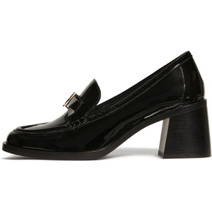 image:imagekate spade new york Deco Bow Patent Leather Heeled LoafersBlack Leather
