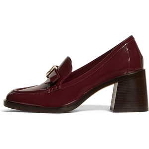 image:imagekate spade new york Deco Bow Patent Leather Heeled LoafersDark Merlot Leather
