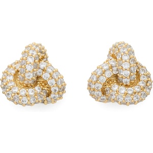 image:imagekate spade new york Double Knot Pave StudsPave Gold