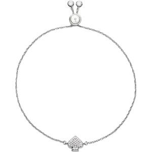 image:imagekate spade new york Everyday Spade Slider BraceletClearSilver Pave