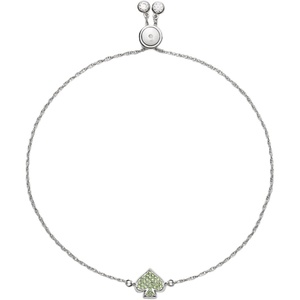 image:imagekate spade new york Everyday Spade Slider BraceletGreenSilver Pave