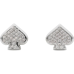 image:imagekate spade new york Everyday Spade StudsClearSilver Pave