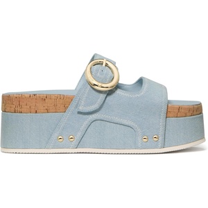 image:imagekate spade new york Halo Suede Platform Footbed SandalExtra Light Denim
