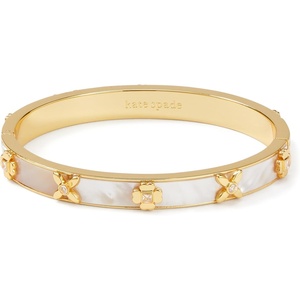 image:imagekate spade new york Heritage Bloom Hinged BangleCreamGold
