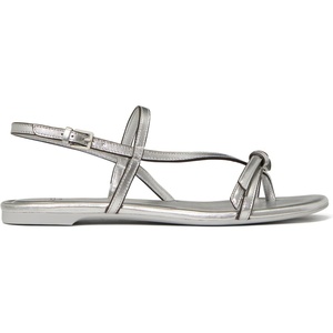 image:imagekate spade new york Loop Smooth Leather Flat SandalSilver Metallic