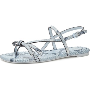 image:imagekate spade new york Loop Smooth Leather Flat SandalSnakeskin Pale Sapphirine