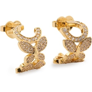 image:imagekate spade new york Lucky Charm NecklaceClearGold Butterfly Huggie