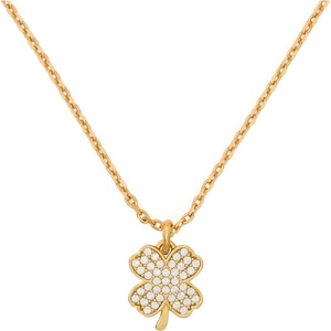 image:imagekate spade new york Lucky Charm NecklaceClearGold Clover