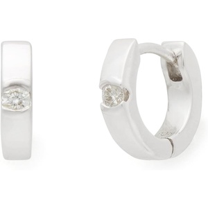 image:imagekate spade new york Meant To Be Fine Jewelry EarringsSilver Diamond Huggies