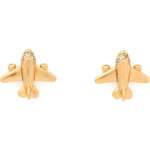 image:imagekate spade new york Out Of Office StudsClearGold Airplane