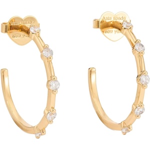 image:imagekate spade new york Set in Stone HoopsClearGold