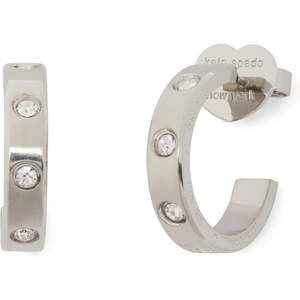 image:imagekate spade new york Set in Stone HoopsClearSilver Huggies
