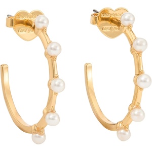 image:imagekate spade new york Set in Stone HoopsCreamGold