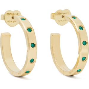 image:imagekate spade new york Set in Stone HoopsEmerald Hoops