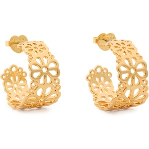 image:imagekate spade new york Spade Flower Lace HoopsGold