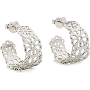 image:imagekate spade new york Spade Flower Lace HoopsSilver