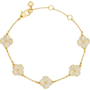 image:imagekate spade new york Spade Flower Pave Scatter BraceletClearGold Pave