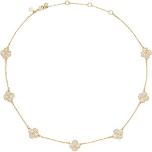 image:imagekate spade new york Spade Flower Pave Scatter NecklaceClearGold Pave