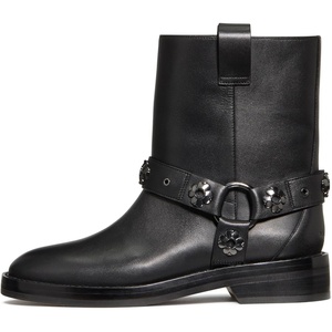 image:imagekate spade new york Spade Flower Stud Smooth Leather Moto BootsBlack Leather Stud