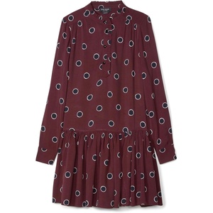 image:imagekate spade new york Womens Gathered Flounce ShirtdressBitter Chocolate