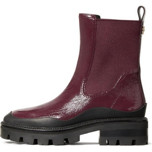 image:imagekate spade new york Womens London Crinkle Patent Leather Chelsea BootDark Merlot