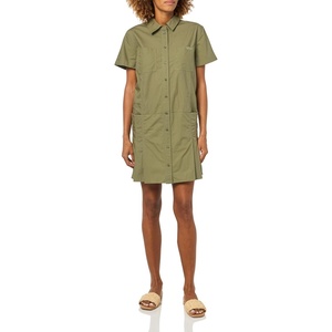 image:imagekate spade new york Womens Pleated Utility ShirtdressGrecian Olive
