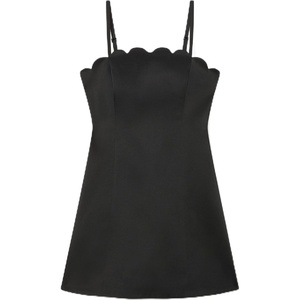 image:imagekate spade new york Womens Satin Scallop Mini DressBlack
