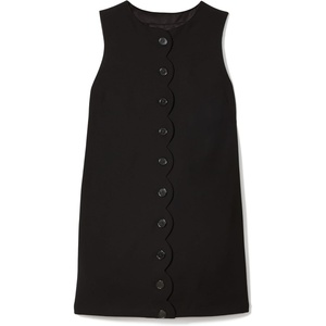 image:imagekate spade new york Womens Scallop Shift Dress with ButtonsBlack