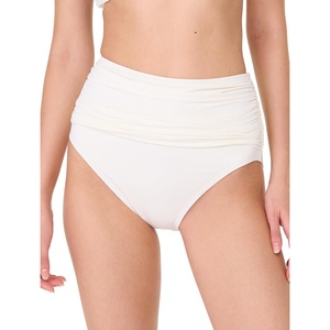 image:imagekate spade new york Womens Solid Shirred High Waist Bottom Cream Medium