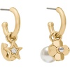 image:imageKate Spade New York Charm Huggies Set Gold Multi Cubic Zirconia and Glass Pearl Hoop Earrings