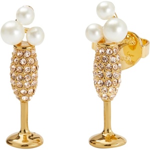 image:imagekate spade new york Cheers to That Studs ChampagneGold One Size