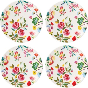 image:imagekate spade new york Garden Floral Accent Plates Set of 4 4 Count WhiteMultiColor
