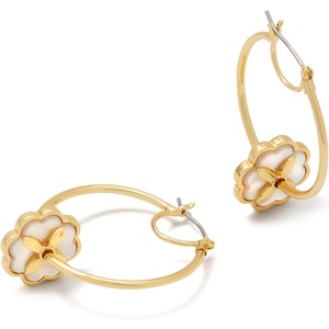 image:imagekate spade new york Heritage Bloom Hoops CreamGold One Size