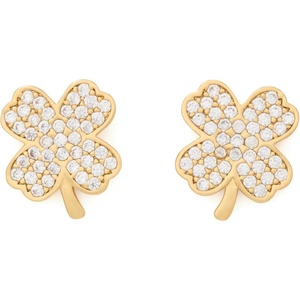 image:imagekate spade new york Lucky Charm EarringsClearGold Clover