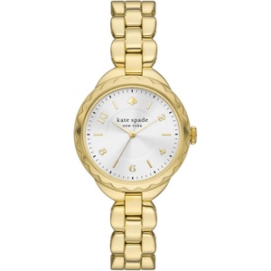 image:imagekate spade new york Morningside Womens Watch with Scallop Topring and Stainless Steel Bracelet or Leather BandGold