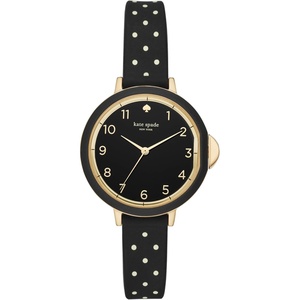 image:imagekate spade new york Park Row Womens Watch with Silicone BandGoldBlackWhite Dot
