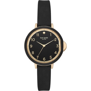 image:imagekate spade new york Park Row Womens Watch with Silicone BandRose Gold  Black