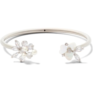 image:imagekate spade new york Precious Pansy Flex CuffCreamSilver